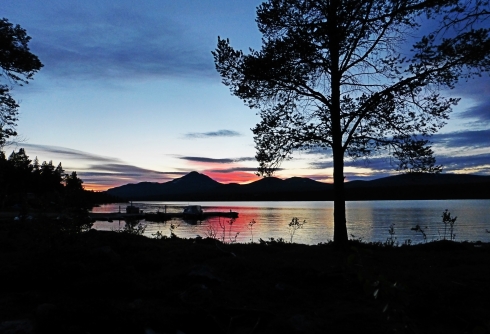 Langsjøen kveldslys Abendlicht Hedmark